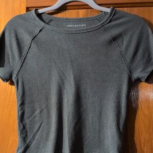 American Eagle Outfitters Dark Gray Short Sleeve Tee